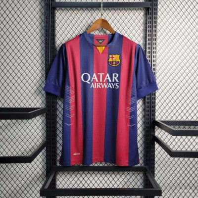 Áo Bóng Đá Retro Barcelona 2014 - Sân Nhà bản cao cấp vải Cotton Polyester
