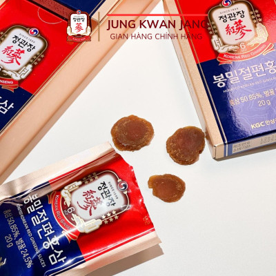 [Hộp 6 gói] Hồng Sâm Lát Tẩm Mật Ong Hàn Quốc KGC Jung Kwan Jang (20g x 6 gói)