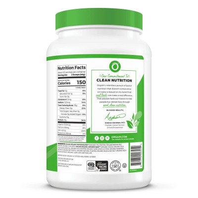 Bột Protein Thực Vật Mỹ ORGAIN Organic Protein 920g, Bột Đạm Chuẩn Hữu Cơ USDA