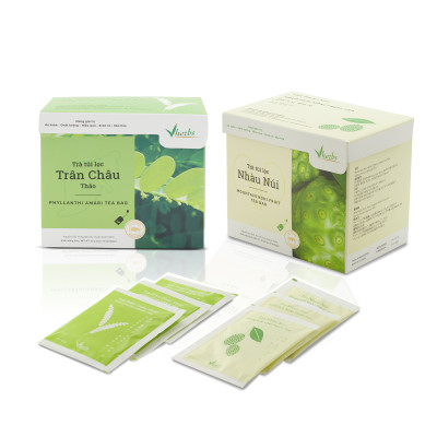 Combo TRÀ TRÂN CHÂU THẢO giải độc gan và TRÀ NHÀU NÚI nhuận tràng, giảm đau nhức