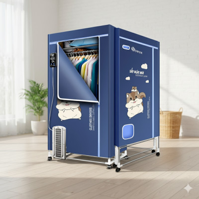 Tủ Sấy Quần Áo Cao Cấp SOWUN SW869S Hàng Chính Hãng, Cảm Ứng 1 Chạm, Công Nghệ Ion Âm Khử Khuẩn Và Sấy Tối Đa 30kg Quần Áo