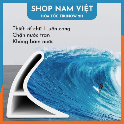 Thanh Dán Silicon Chặn Nước Tràn Cho Phòng Tắm, Nhà Vệ Sinh