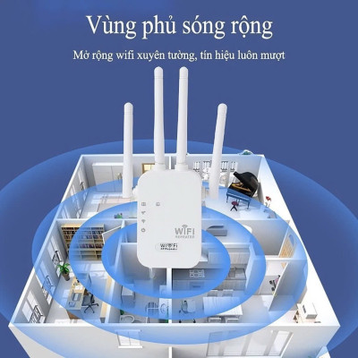 Kích sóng Wifi 4 râu tốc độ cao 300mpbs 2.4G Mở rộng vùng phủ sóng, cải thiện tốc độ mạng wifi ngôi nhà bạn - Hàng chính hãng/Hàng nhập khẩu