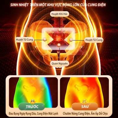 Miếng Dán Đau Bụng Kinh Hamart Dán Chườm Ấm Bụng Giữ Nhiệt Cơ Thể 3 Vị Thảo Dược Thiên Nhiên