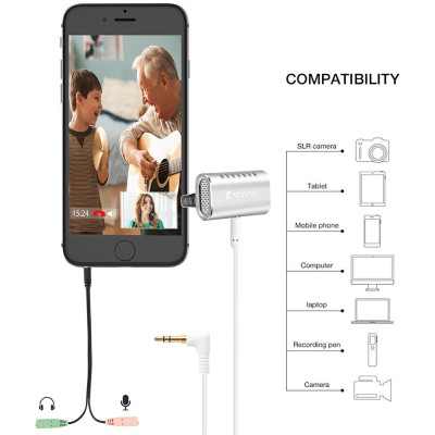 Micrô tụ điện đa hướng Yanmai, thiết kế nhỏ gọn được thiết kế đặc biệt để ghi âm,phù hợp với máy tính, laptop, smartphone hoặc các thiết bị thu âm khác. 