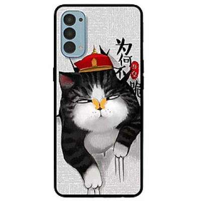 Ốp lưng dành cho Reno 4 mẫu Mèo Nón Đỏ