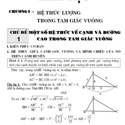 Để Học Tốt Toán 9 Tập 1 - KV