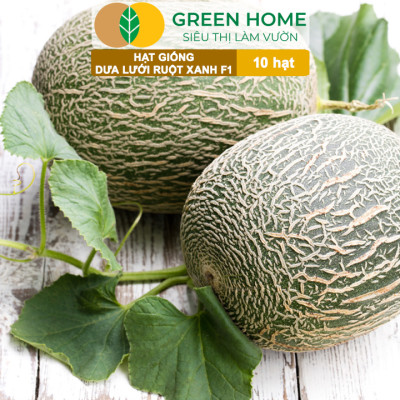 Hạt Giống Dưa Lưới Ruột Xanh Lai F1 Greenhome, Gói 10 Hạt, Dễ Trồng Quanh Năm, Nảy Mầm Cao, T28