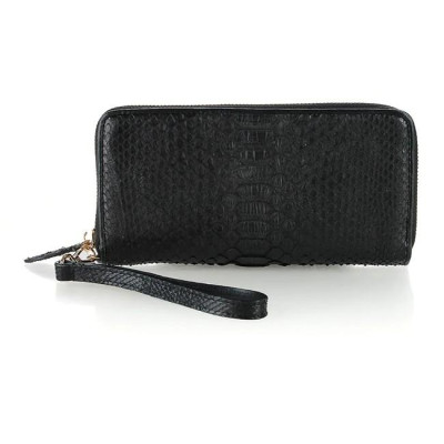 Ví nữ da trăn Huy Hoàng 1 khóa Vip màu đen HC3335