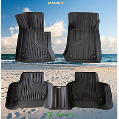 Thảm lót sàn xe ô tô Mercedes GLK 2008-2015 (sd) Nhãn hiệu Macsim chất liệu nhựa TPE cao cấp màu đen