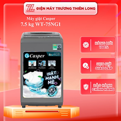 Máy giặt Casper 7.5 kg WT-75NG1 - Hàng Chính Hãng - Chỉ giao HCM