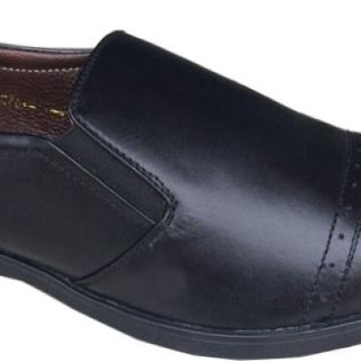 Giày tây nam Trường Hải không dây da bò  thật màu đen mềm mại đế cao su không trơn may chắc chắn GT810