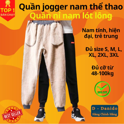 Quần Jogger Nam Thể Thao - Quần Nỉ Nam QD1 Lót Lông Cao Cấp Chính Hãng