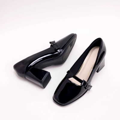 Giày Cao Gót Nơ  6P PABNO PN12028 – Mũi vuông | Sang Trọng | Dễ Đi