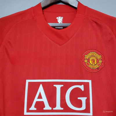 Áo Bóng Đá Retro Manchester United 2007/2008 - Sân Nhà bản cao cấp vải Cotton Polyester