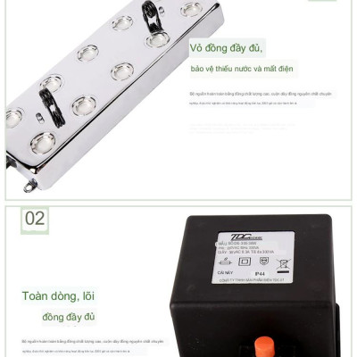 Máy tạo khói hồ cá Koi Loại Lớn 10 đầu, 36V có phao nổi cao cấp