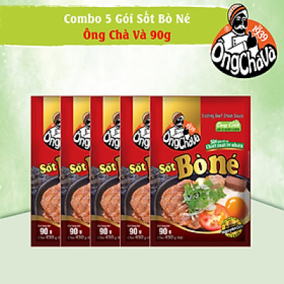 Combo 5 Gói Sốt Bò Né Ông Chà Và 90g (Sizzling Beef Steak Sauce)