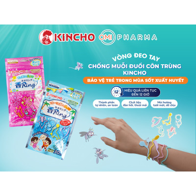 Vòng đeo tay tránh muỗi KINCHO 30 cái (Hương trái cây)