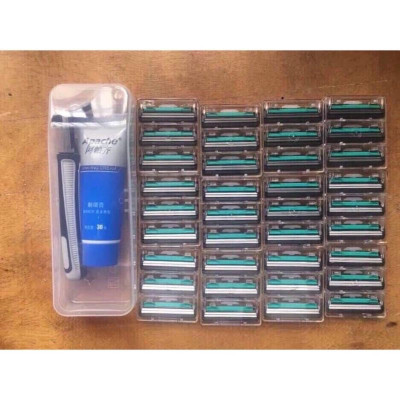 Com bo vĩ dao cao râu 36 lưỡi , siêu bén kèm bàn cạo, .tặng kèm 1 tuýp kem cạo râu dành cho nam cao cấp an toàn tiện lợi 