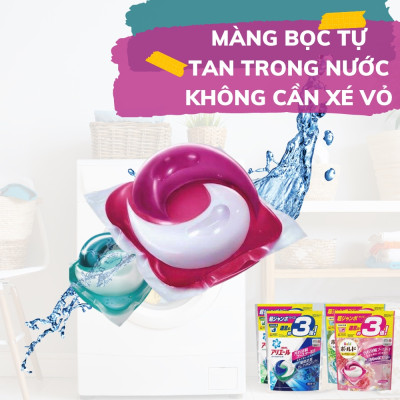 Viên giặt xả Bold GelBall 4D P&G hương hoa ngọt ngào túi refill 55 viên
