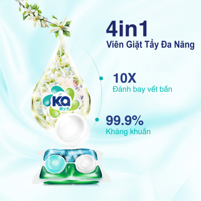 Túi Viên Giặt Xả Đa Năng 4 Trong 1 KA Universal (1 Viên/ Túi)