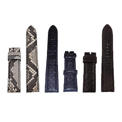 HT8307-08-09 - Dây đồng hồ Huy Hoàng da trăn size 12, 14 màu da nguyên thủy, đen, nâu