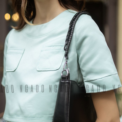 Set áo váy xanh mint NGADO , váy nữ , set đồ nữ , Set áo chân váy