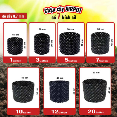 Chậu Cây Air Pot Làm Từ Nhựa HDPE Và Không Dễ Bị Vỡ, Dễ Sử Dụng, Tái Sử Dụng Đơn Giản, Thân Thiện Với Môi Trường SGE