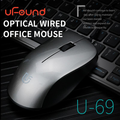 Chuột hỗ trợ USB 1000DPI văn phòng doanh nghiệp có dây uFound U-69 