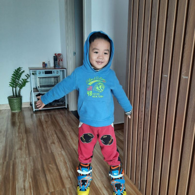 [Tặng Bảo Vệ Hoặc Túi] Giày Patin Trẻ Em Cougar 835LSG, Bánh Đầu Có Đèn Phát Sáng, Có Nút Chỉnh Size