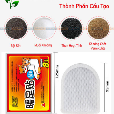 Gói 2 Miếng Dán Giữ Nhiệt Bàn Chân Dán Nóng Ủ Ấm Chân Ấm Áp Cả Ngày