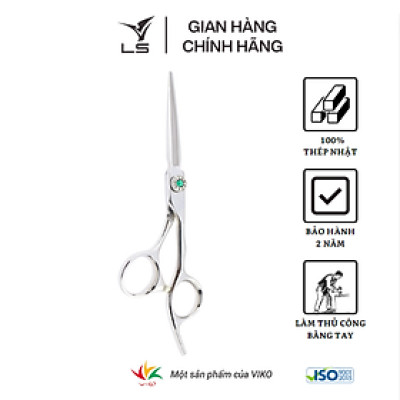 Kéo cắt tóc LS lưỡi thẳng quai offset vênh đỡ ngón cố định FA23/5.75