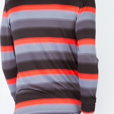 Áo thun nam dài tay kẻ ngang nhiều màu aligro ALGAPD006