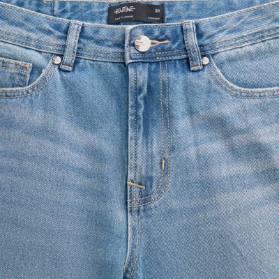 Quần jean nam ống suông nhãn vải Form straight - RT 10S25DPA008 | ROUTINE CÀ MAU