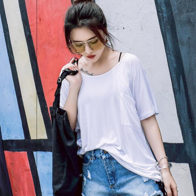 Áo thun nữ thời trang cách điệu phần lưng áo from rộng cá tính