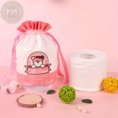 Khăn Tẩy Trang giấy khô đa năng Olibear Dạng Cuộn