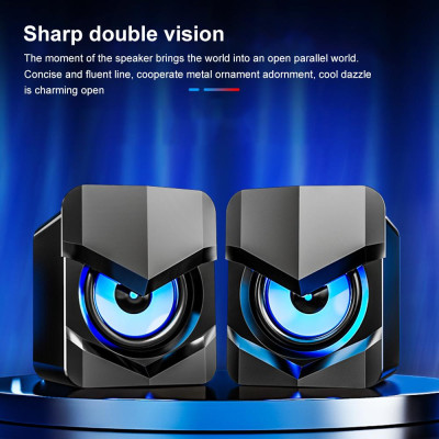 Loa máy tính để bàn mini SADA D-158 siêu trầm 3,5mm  âm thanh USB Powered Home 