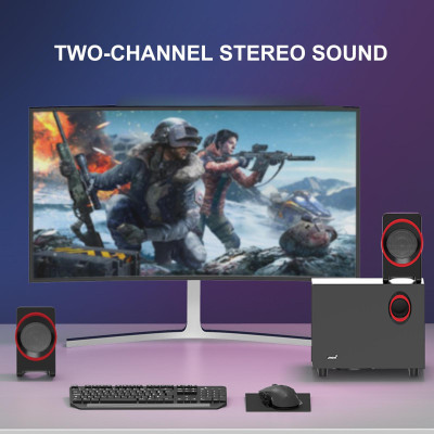 Loa máy tính để bàn SADA SL-8018  siêu trầm 3,5mm,có dây USB,hỗ trợ 25Hz-20kHz cho gia đình