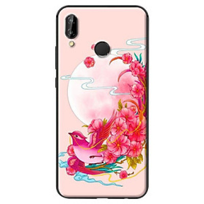Ốp in cho Huawei Nova 3E Chim Nền Hồng - Hàng chính hãng