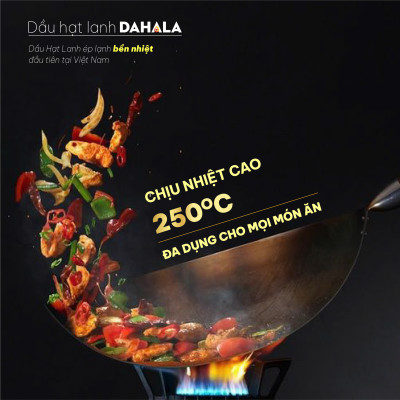 Dầu hạt lanh ép lạnh bền nhiệt DAHALA 500 ml, Giaù Omega 3,6,9