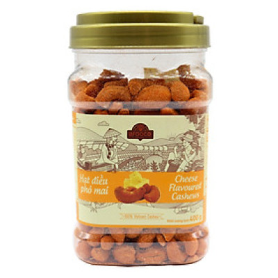 Hạt điều vị phô mai 400/ hũ LAFOOCO Cheese Flavoured Cashews