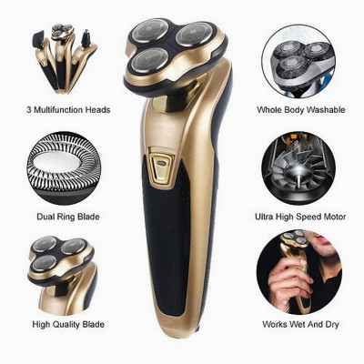 Máy cạo râu FS3188 cao cấp bằng điện đa năng 3 đầu chế độ sử dụng cạo lông, râu, tỉa mũi (Tặng kèm quà tri ân) - Hàng chính hãng