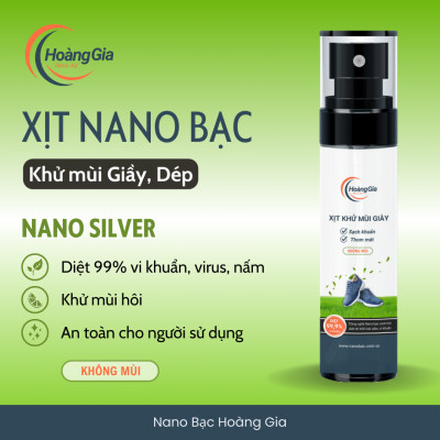 Xịt Khử Mùi Khử Khuẩn Giày Dép Nano Bạc Hoàng Gia HGshop 100ml Bảo Vệ SK Giảm Hôi Chân