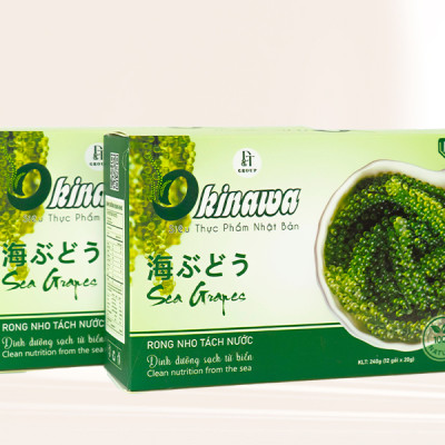 Rong Nho Tách Nước OKINAWA Hộp 240g (12 Gói x 20g) Giàu Dinh Dưỡng