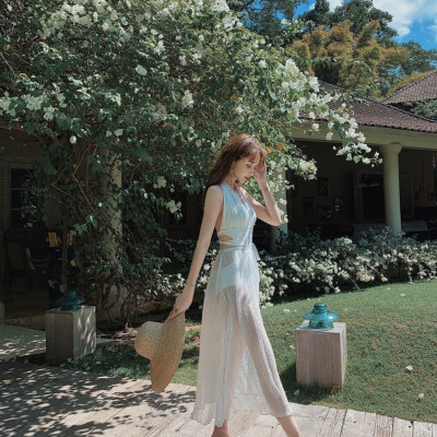 Bộ đồ bơi bikini liền thân nữ sexy quyến rũ kèm váy choàng - B44