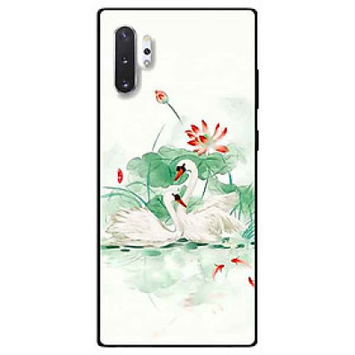 Ốp lưng in cho Samsung Note 10 Plus Mẫu Đôi Thiên Nga