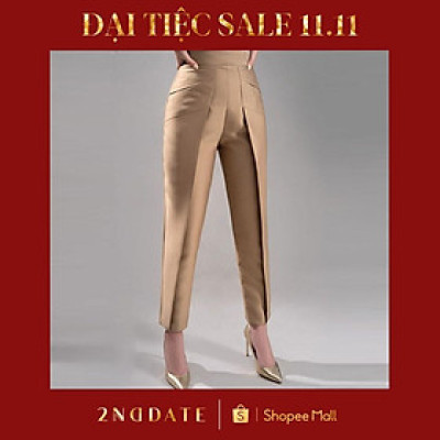 Quần dài nữ Taffeta Vạt đáp 2NDDATE TR017LF