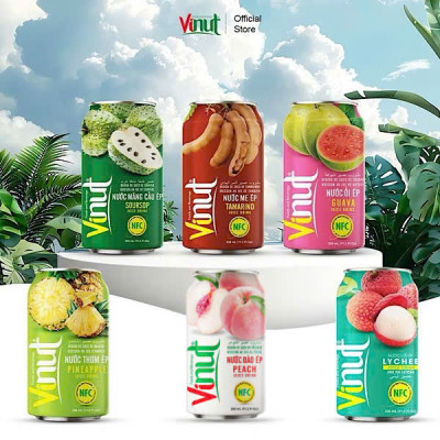 VINUT Combo Mix Lốc 6 Vị Nước Ép Trái Cây Tươi  330ml x 6