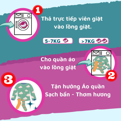 Viên giặt xả Bold GelBall 4D P&G hương hoa ngọt ngào túi refill 55 viên