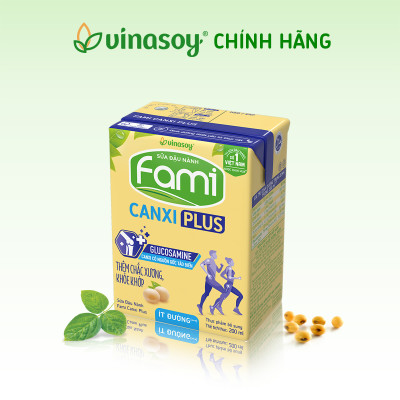 Thùng sữa đậu nành Vinasoy Fami Canxi Plus hộp (200ml x 36 hộp)